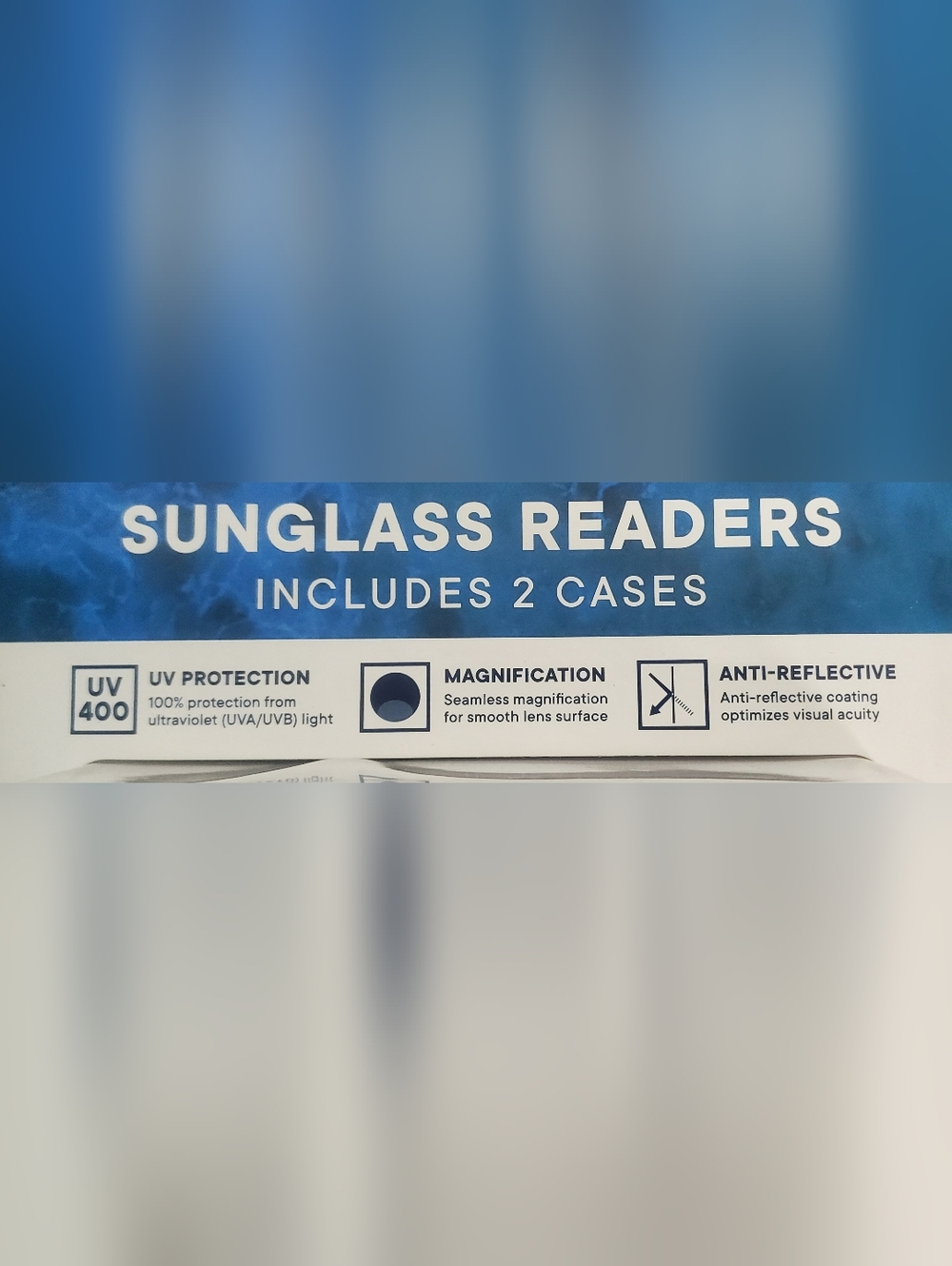 2 Bifocal Sunglasses for Women, Sun Reading glasses Oversized Ladies Shades, - Picture 5 of 5